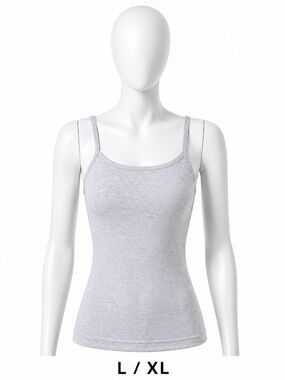 Bombas Seamless Built-In Bra Cami Tank Grey L/XL